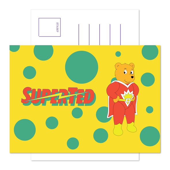 Cerdyn Post Superted - Carw Piws