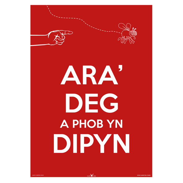 poster ara deg bys pryfyn cymraeg