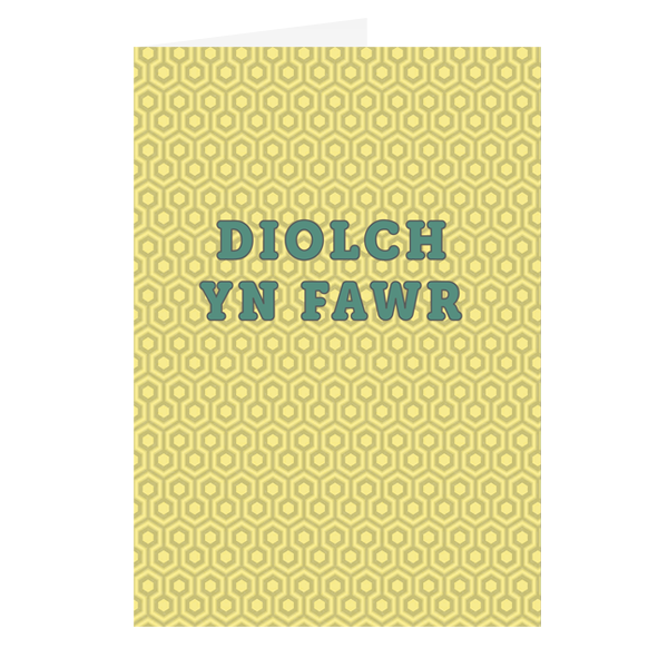 Carden Diolch yn Fawr Aur