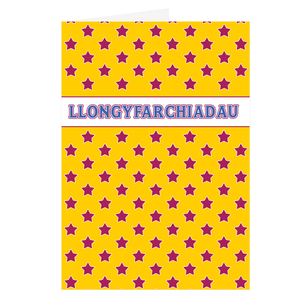 Carden Llongyfarchiadau Sêr
